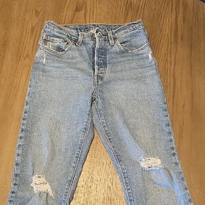 Classic Blue Distressed Women's Jeans